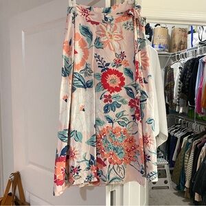 LOFT Floral Wrap Skirt